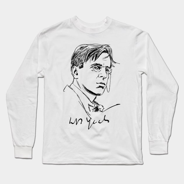 William Butler Yeats Long Sleeve T-Shirt by ThunderEarring